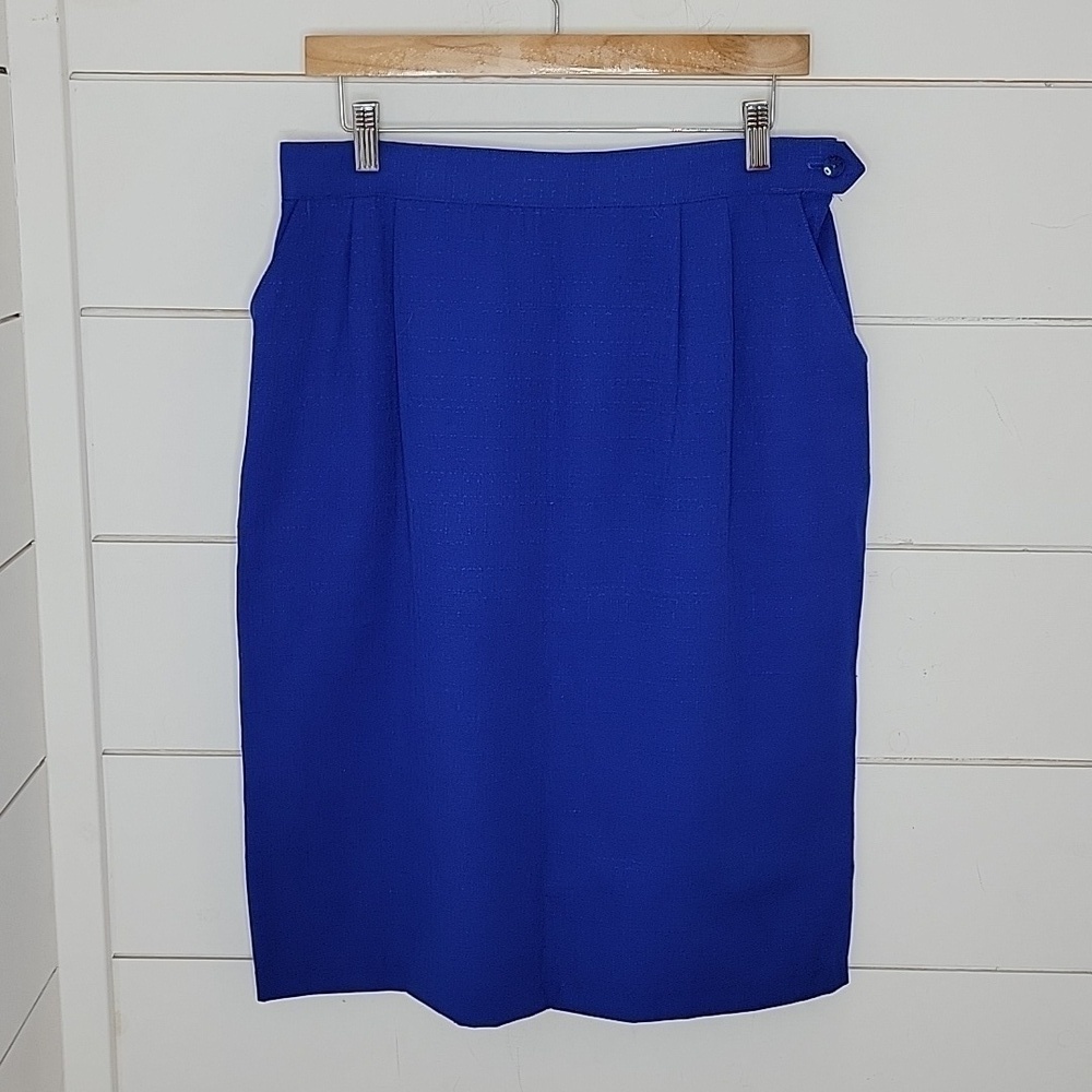 VINTAGE 90s Fundamental Things size 14 royal blue skirt